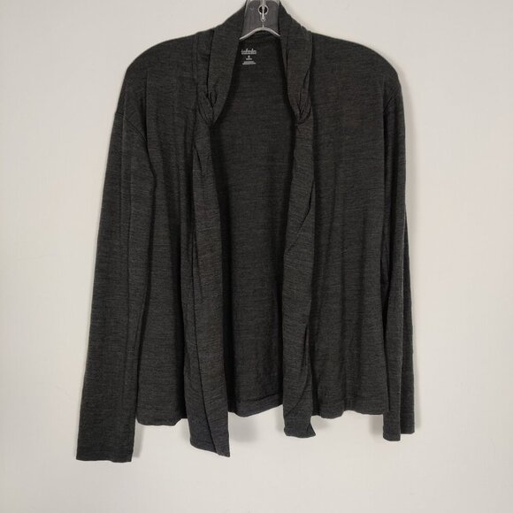 Icebreaker Women's Open Front Cardigan Size S Gray Merino Wool Knitwear Casual - Picture 1 of 8